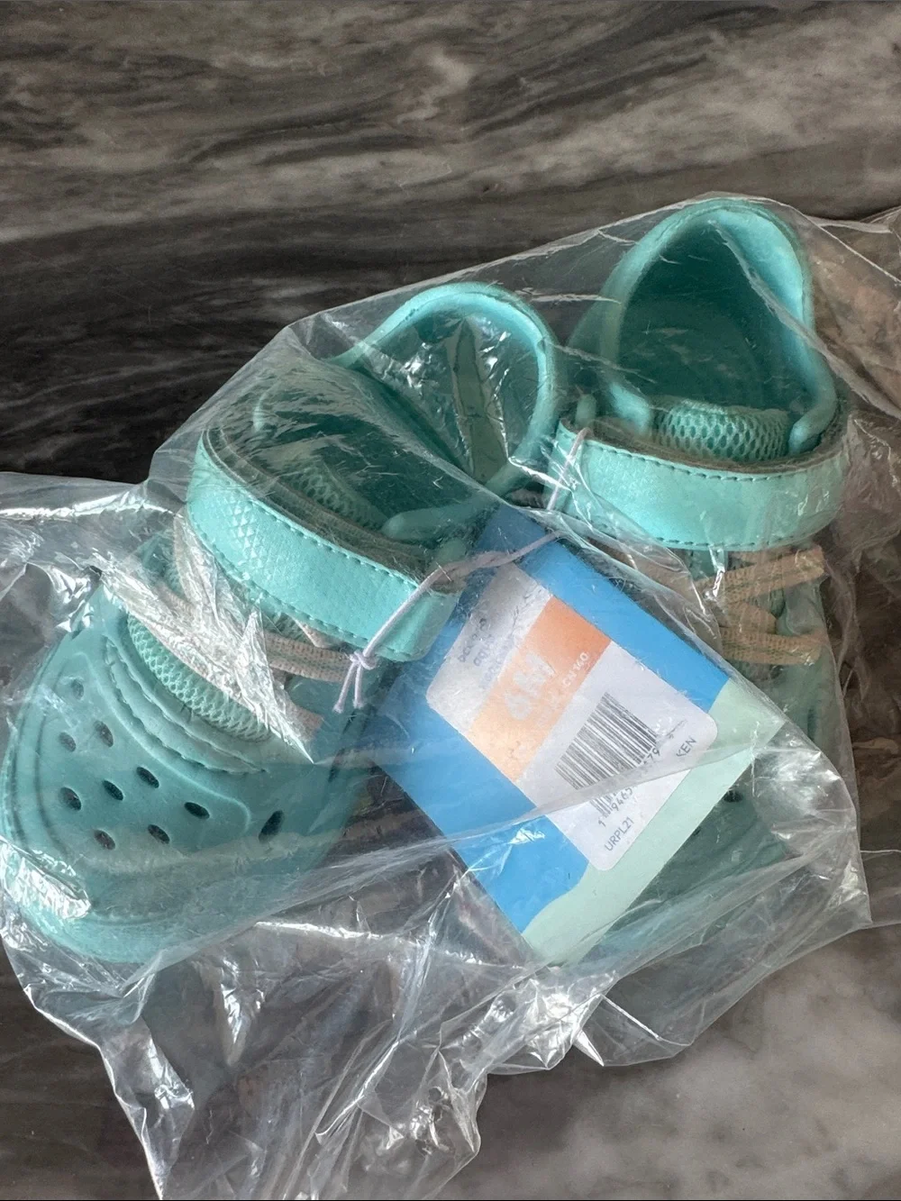 Stride Rite Kids Teal Aqua Water Shoes with Hook-and-Loop Strap